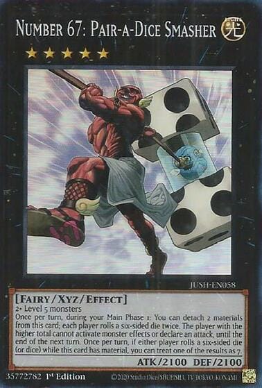 Number 67: Pair-a-Dice Smasher (Super Rare) [JUSH-EN058] Super Rare - Yugioh Cards For Your TCG Needs!