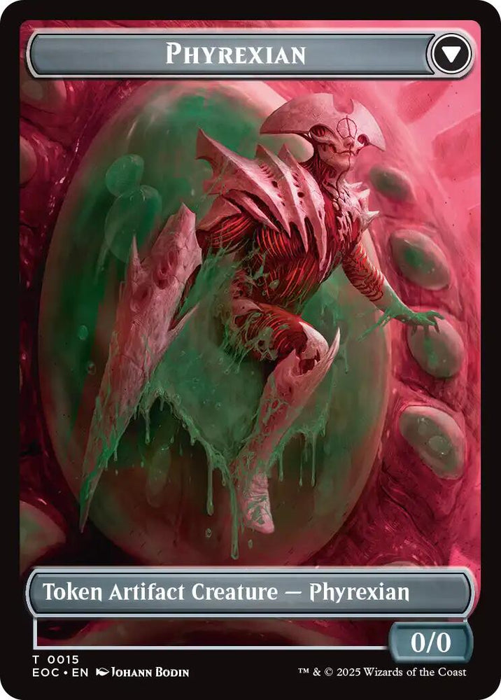 Incubator // Phyrexian Double-Sided Token [Edge of Eternities Commander Tokens] Magic: The Gathering