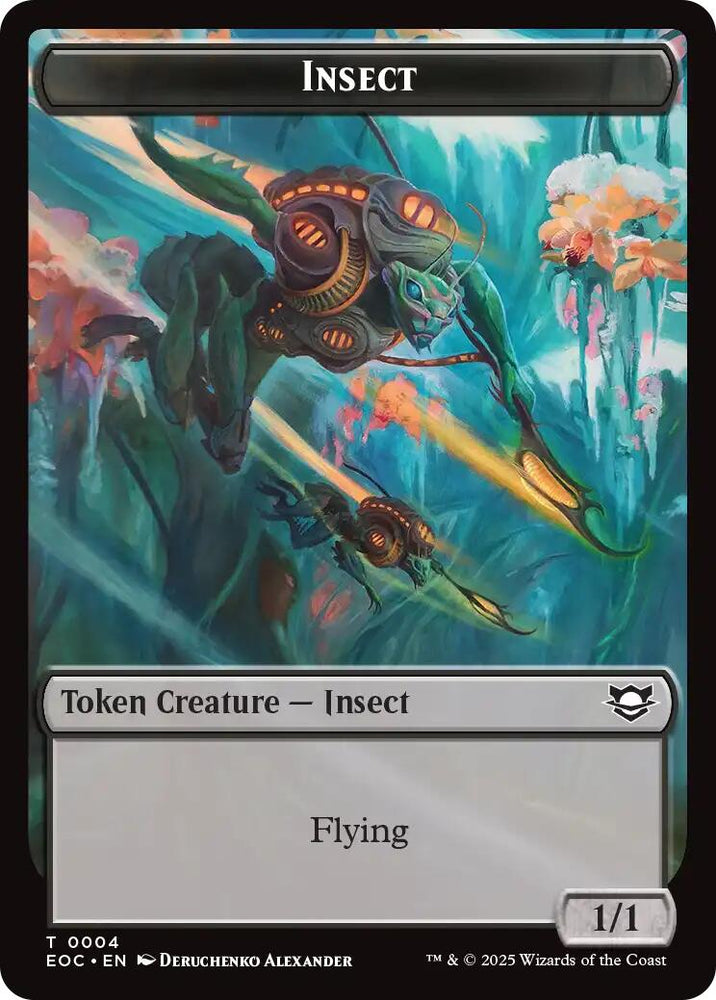 Insect // Elemental (0008) Double-Sided Token [Edge of Eternities Commander Tokens] Magic: The Gathering