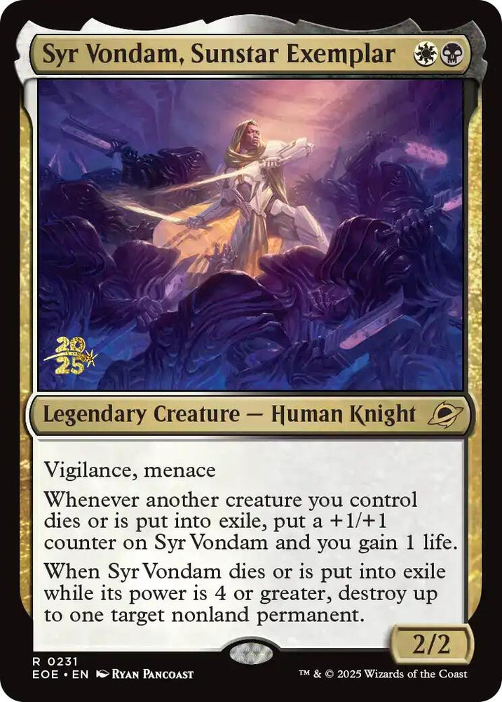 Syr Vondam, Sunstar Exemplar [Edge of Eternities Prerelease Promos] Magic: The Gathering