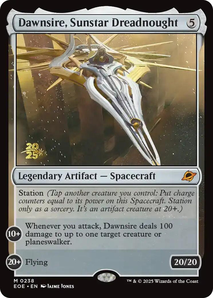 Dawnsire, Sunstar Dreadnought [Edge of Eternities Prerelease Promos] Magic: The Gathering