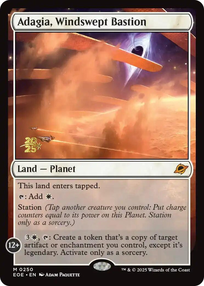 Adagia, Windswept Bastion [Edge of Eternities Prerelease Promos] Magic: The Gathering