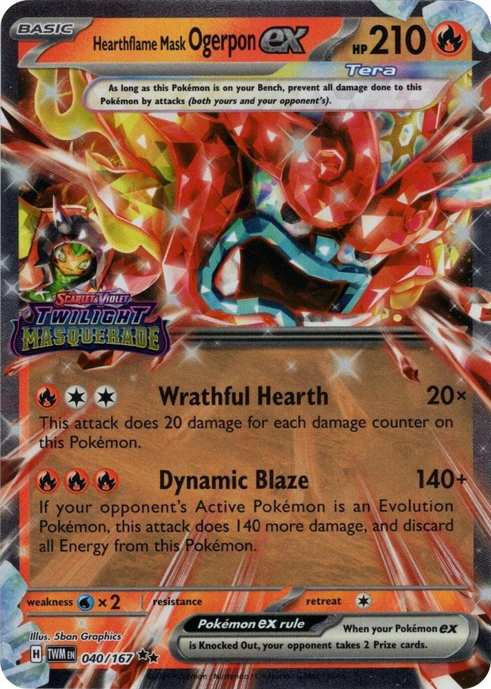 Hearthflame Mask Ogerpon ex (040/167) (Stamped) [Miscellaneous Cards] Pokémon