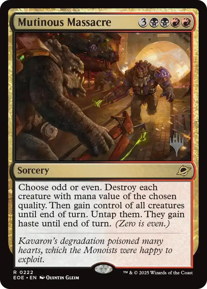 Mutinous Massacre (Promo Pack) [Edge of Eternities Promo Pack] Magic: The Gathering