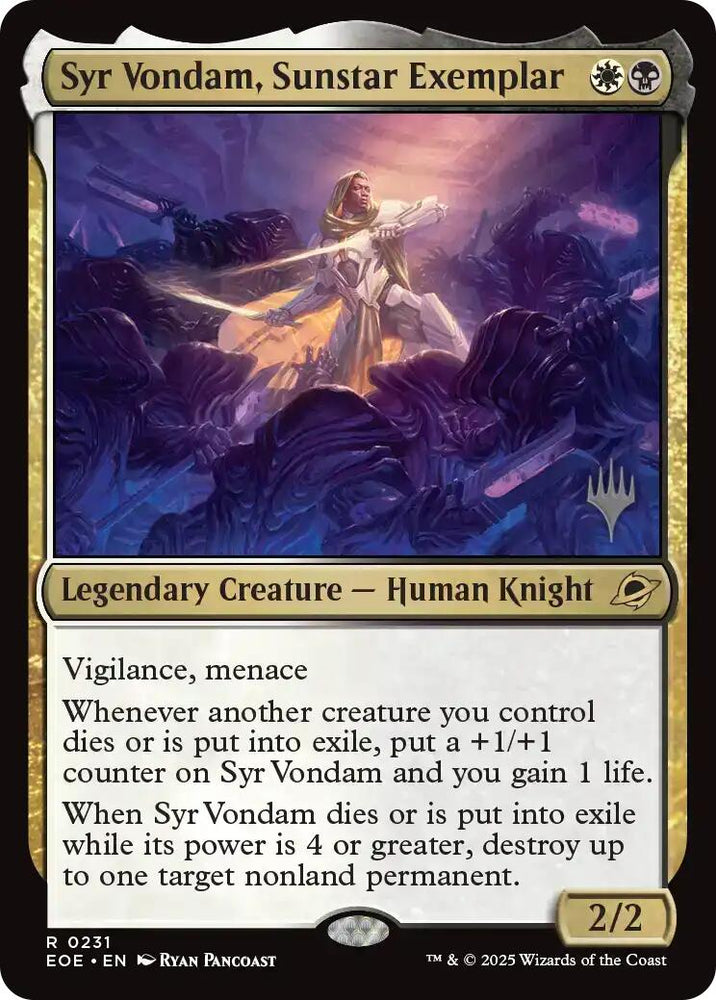 Syr Vondam, Sunstar Exemplar (Promo Pack) [Edge of Eternities Promo Pack] Magic: The Gathering