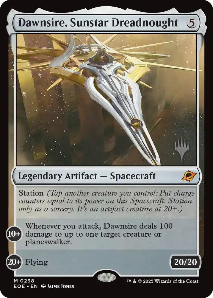 Dawnsire, Sunstar Dreadnought (Promo Pack) [Edge of Eternities Promo Pack] Magic: The Gathering