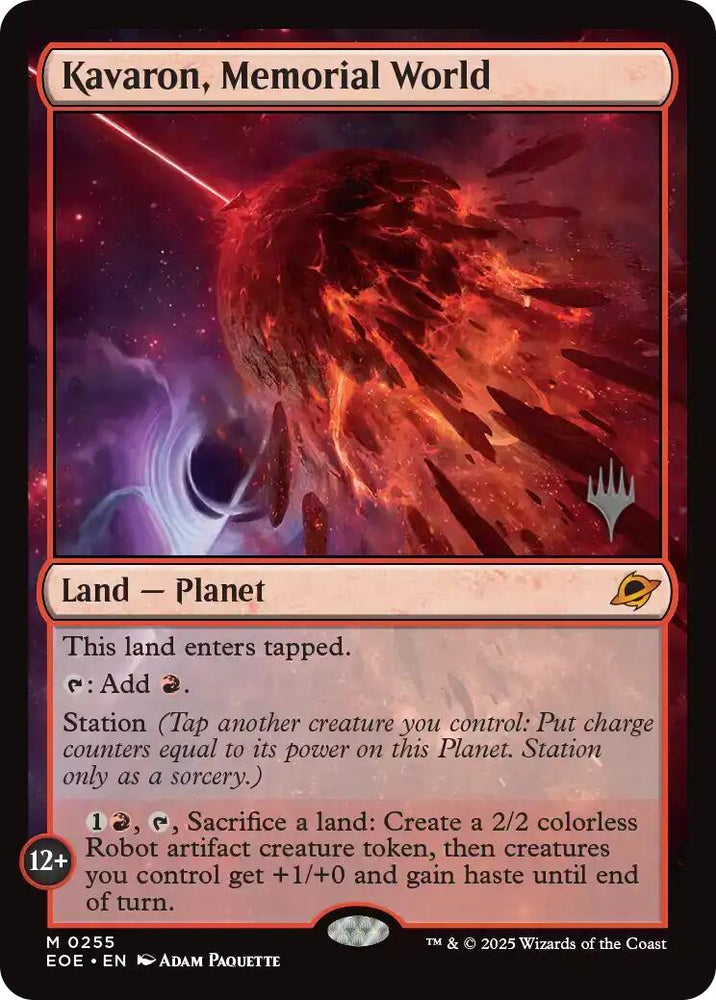 Kavaron, Memorial World (Promo Pack) [Edge of Eternities Promo Pack] Magic: The Gathering