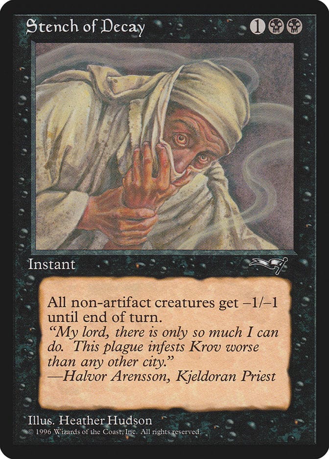 Stench of Decay (Covering Mouth) [Alliances] Magic: The Gathering