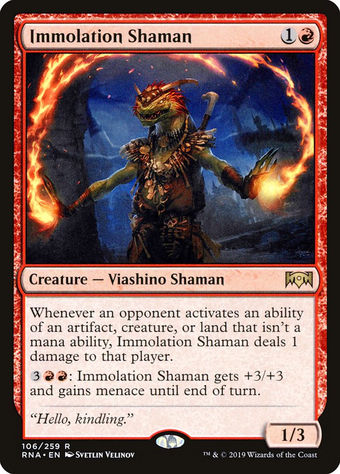 Immolation Shaman [Ravnica Allegiance] Magic: The Gathering
