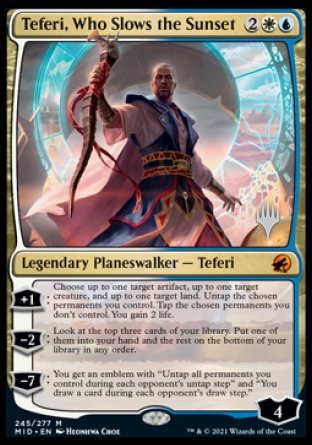 Teferi, Who Slows the Sunset (Promo Pack) [Innistrad: Midnight Hunt Promos] Magic: The Gathering