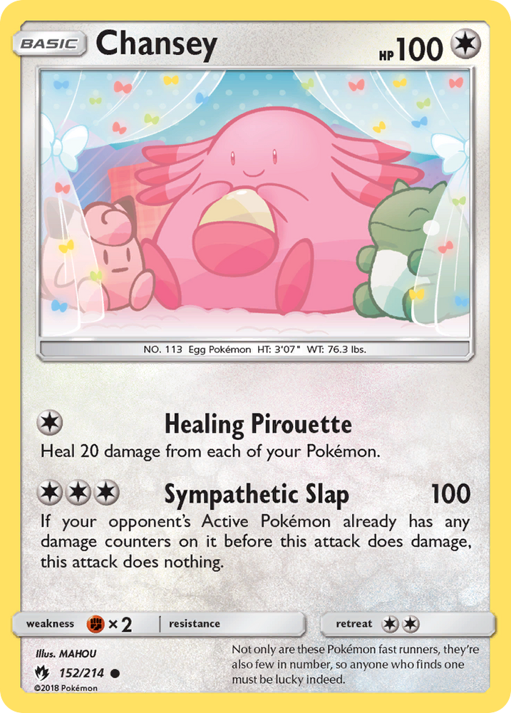 Chansey (152/214) [Sun & Moon: Lost Thunder] Pokémon