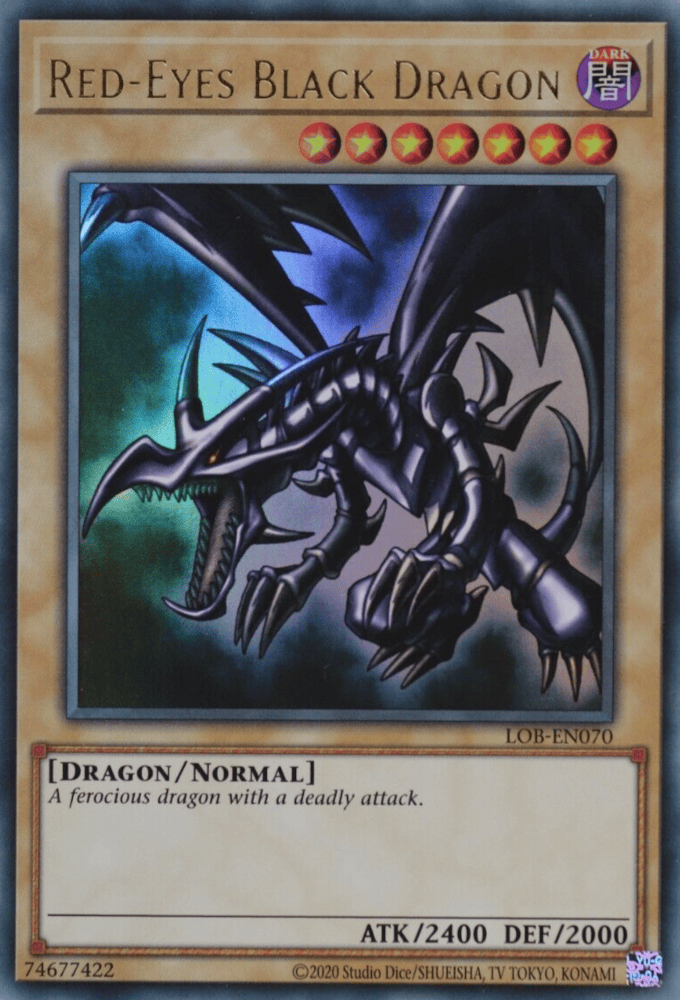 Red-Eyes Black Dragon (25th Anniversary) [LOB-EN070] Ultra Rare - Yugioh Cards For Your TCG Needs!
