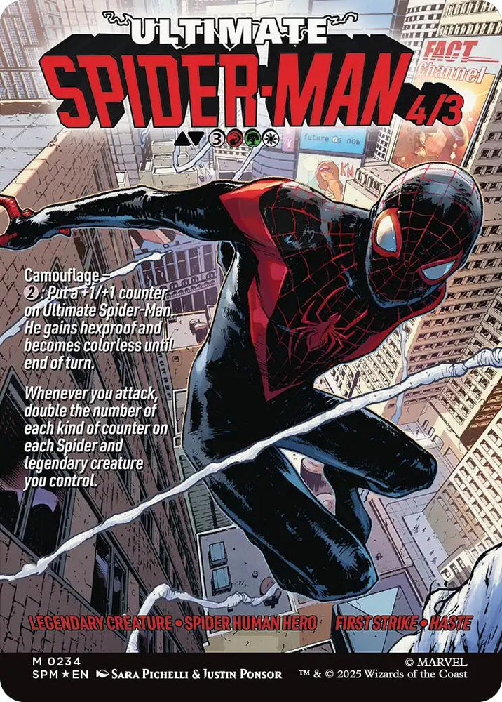 Miles Morales (0234) (Borderless) [Marvel's Spider-Man] Magic: The Gathering