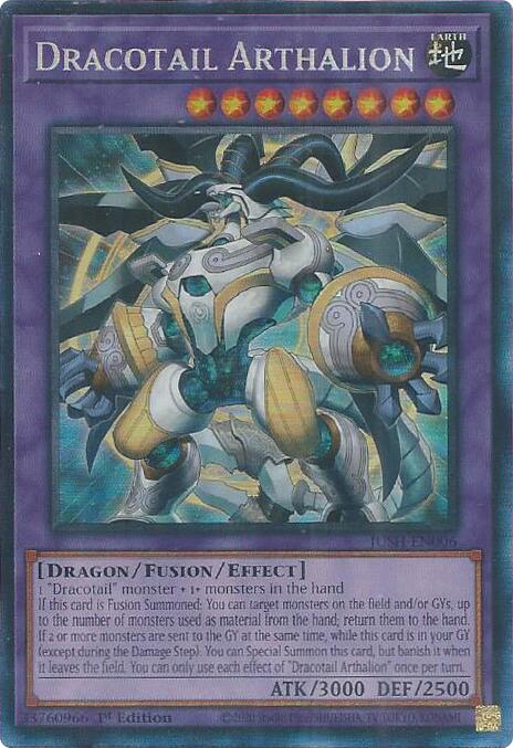 Dracotail Arthalion (CR) [JUSH-EN006] Collector's Rare Yu-Gi-Oh!