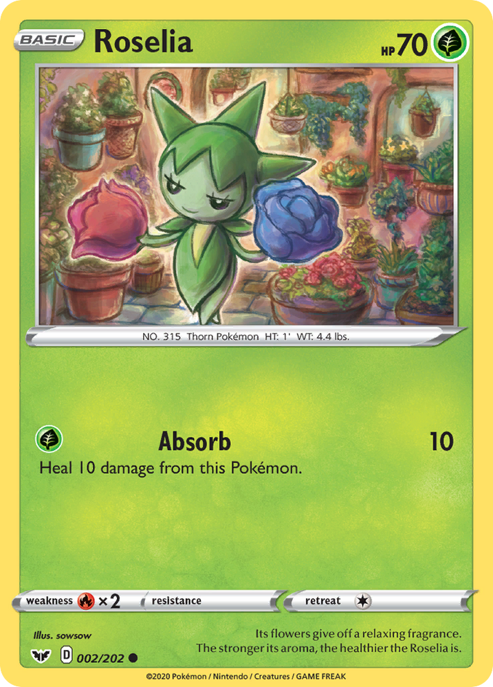 Roselia (002/202) [Sword & Shield: Base Set] Pokémon