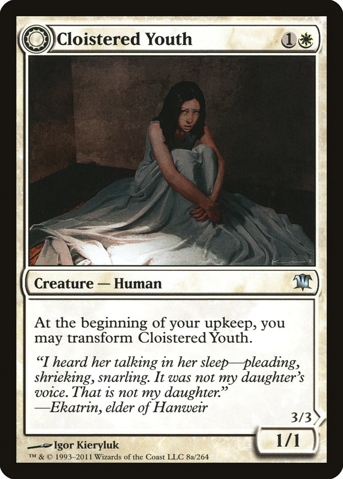 Cloistered Youth // Unholy Fiend [Innistrad] Magic: The Gathering