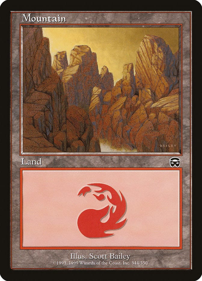 Mountain (344) [Mercadian Masques] Magic: The Gathering