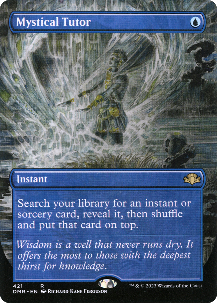 Mystical Tutor (Borderless Alternate Art) [Dominaria Remastered] Magic: The Gathering
