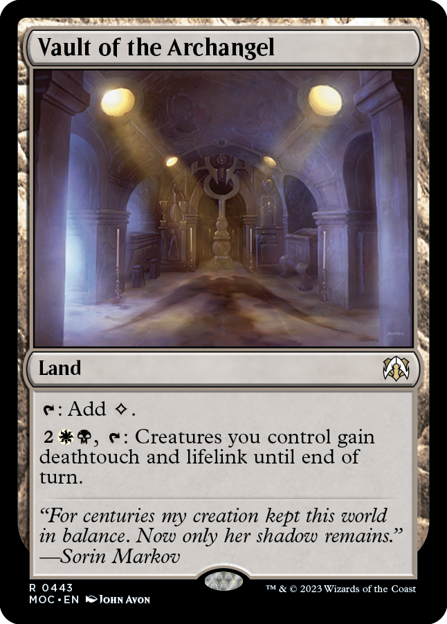 Vault of the Archangel [March of the Machine Commander] Magic: The Gathering