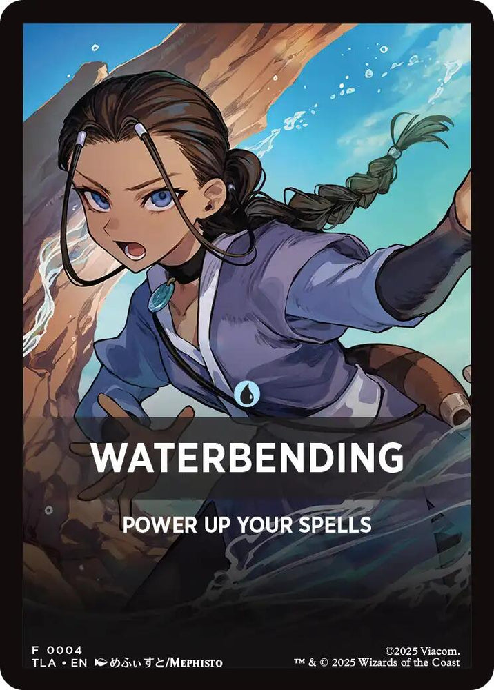 Waterbending Theme Card [Avatar: The Last Airbender Tokens] Magic: The Gathering
