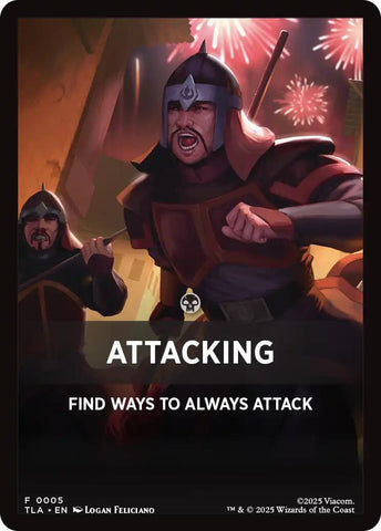 Attacking Theme Card [Avatar: The Last Airbender Tokens] Magic: The Gathering