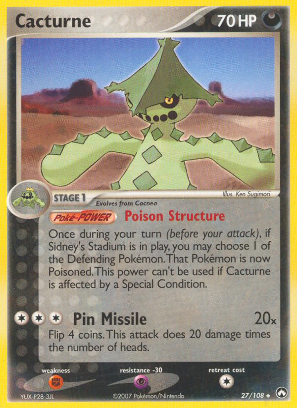Cacturne (27/108) [EX: Power Keepers] Pokémon