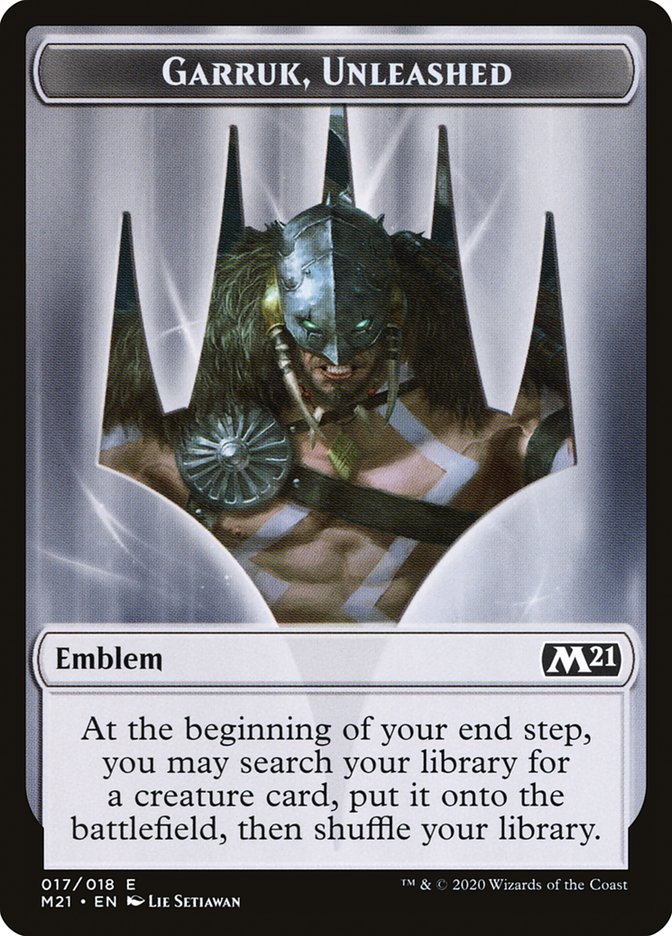 Garruk, Unleashed Emblem [Core Set 2021 Tokens] Magic: The Gathering