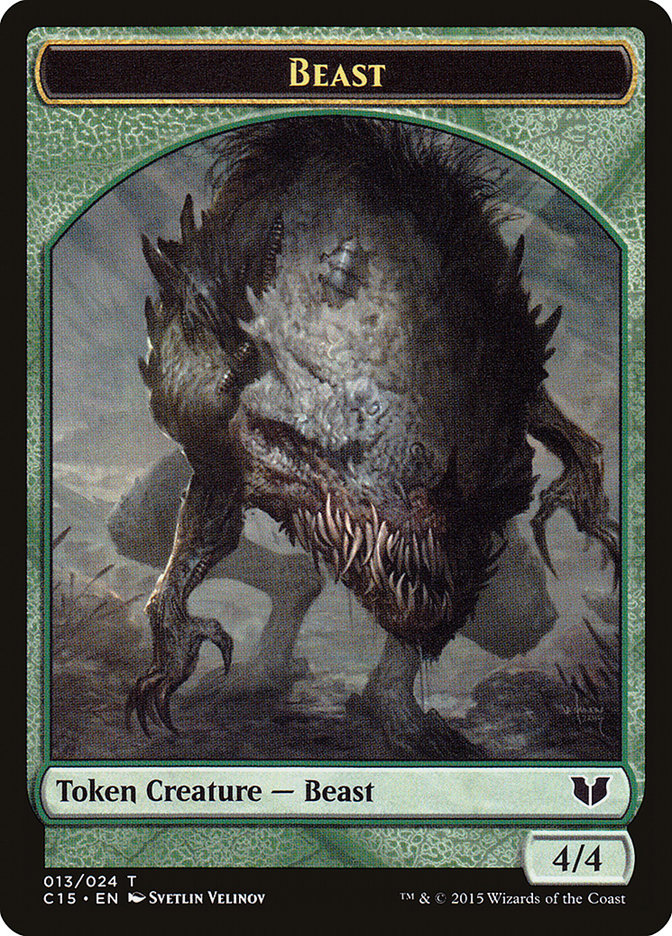 Beast // Snake (017) Double-Sided Token [Commander 2015 Tokens] Magic: The Gathering