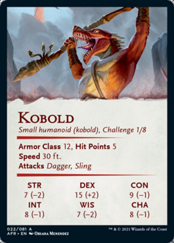 Kobold Art Card (Gold-Stamped Signature) [Dungeons & Dragons: Adventures in the Forgotten Realms Art Series] Magic: The Gathering