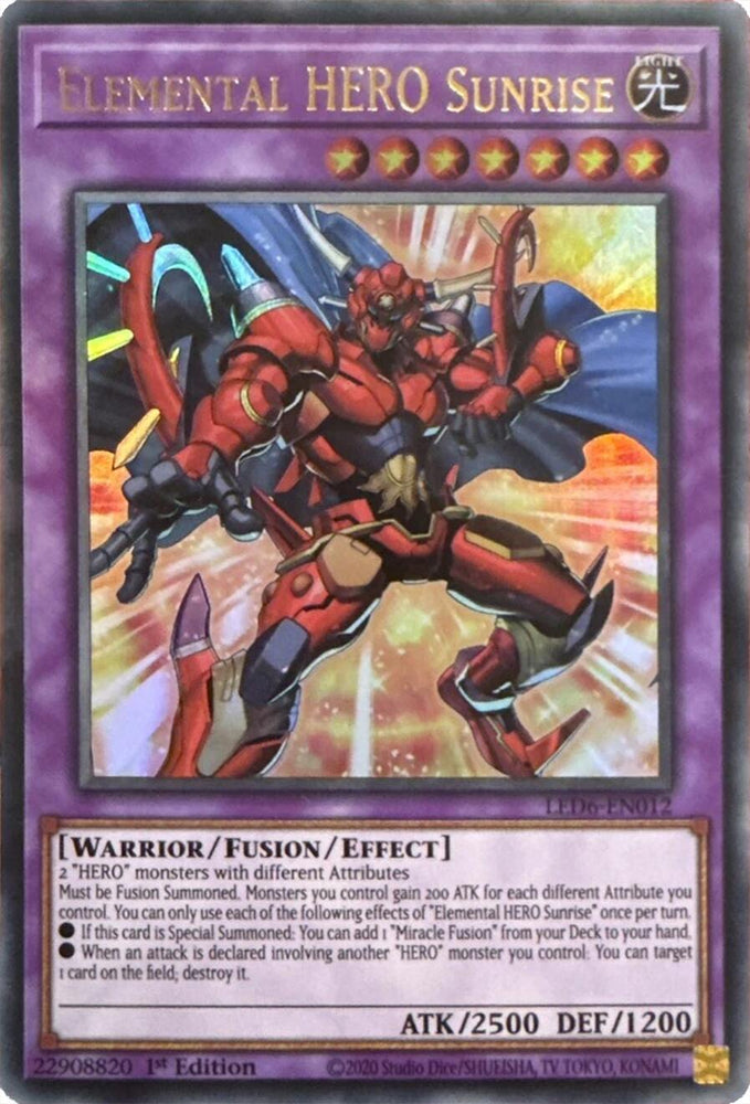Elemental HERO Sunrise (2020 Date Reprint) [LED6-EN012] Ultra Rare Yu-Gi-Oh!