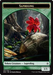 Saproling // Treasure (007) Double-Sided Token [Explorers of Ixalan Tokens] Magic: The Gathering