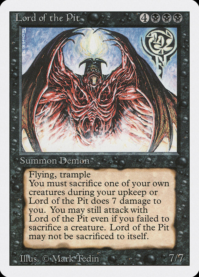 Lord of the Pit [Revised Edition] Magic: The Gathering