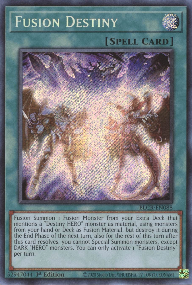 Fusion Destiny [BLCR-EN088] Secret Rare - Yugioh Cards For Your TCG Needs!