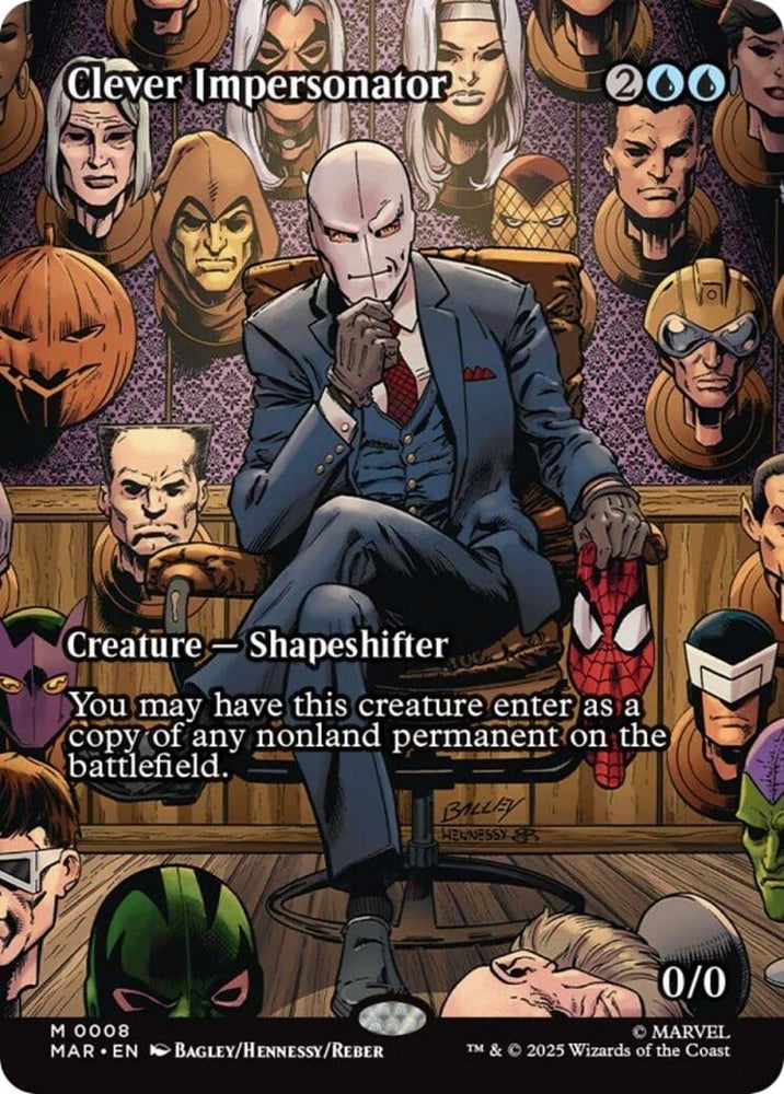 Clever Impersonator (Borderless) [Marvel Universe: Eternal-Legal] Magic: The Gathering