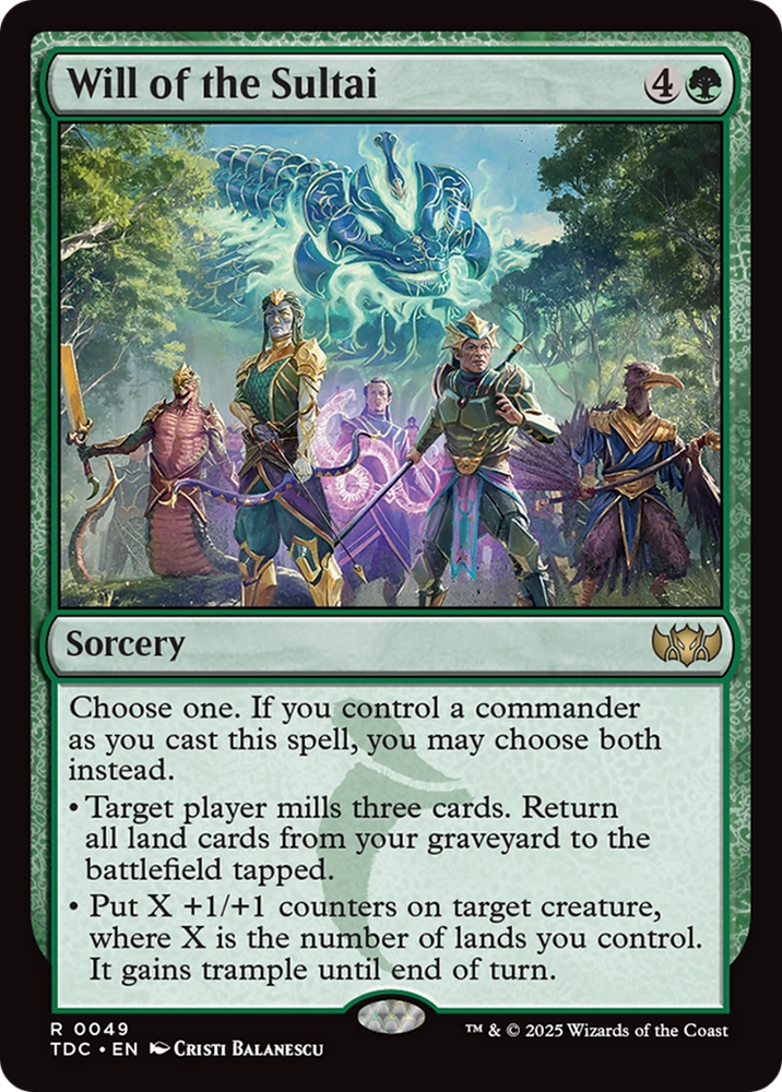Will of the Sultai [Tarkir: Dragonstorm Commander] Magic: The Gathering