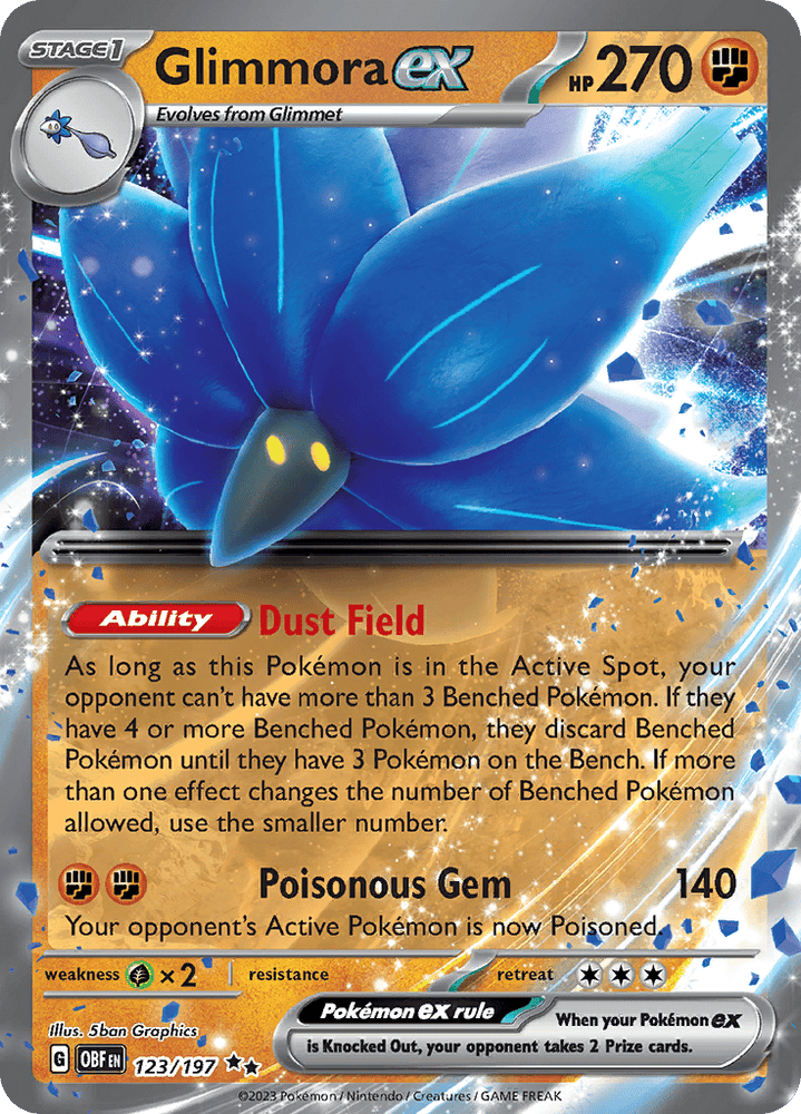 Glimmora ex (123/197) [Scarlet & Violet: Obsidian Flames] - Pokemon Cards For Your TCG Needs!