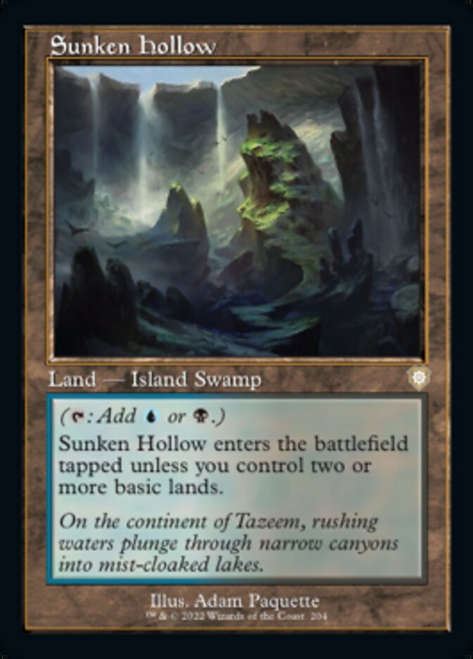 Sunken Hollow (Retro) [The Brothers' War Commander] Magic: The Gathering