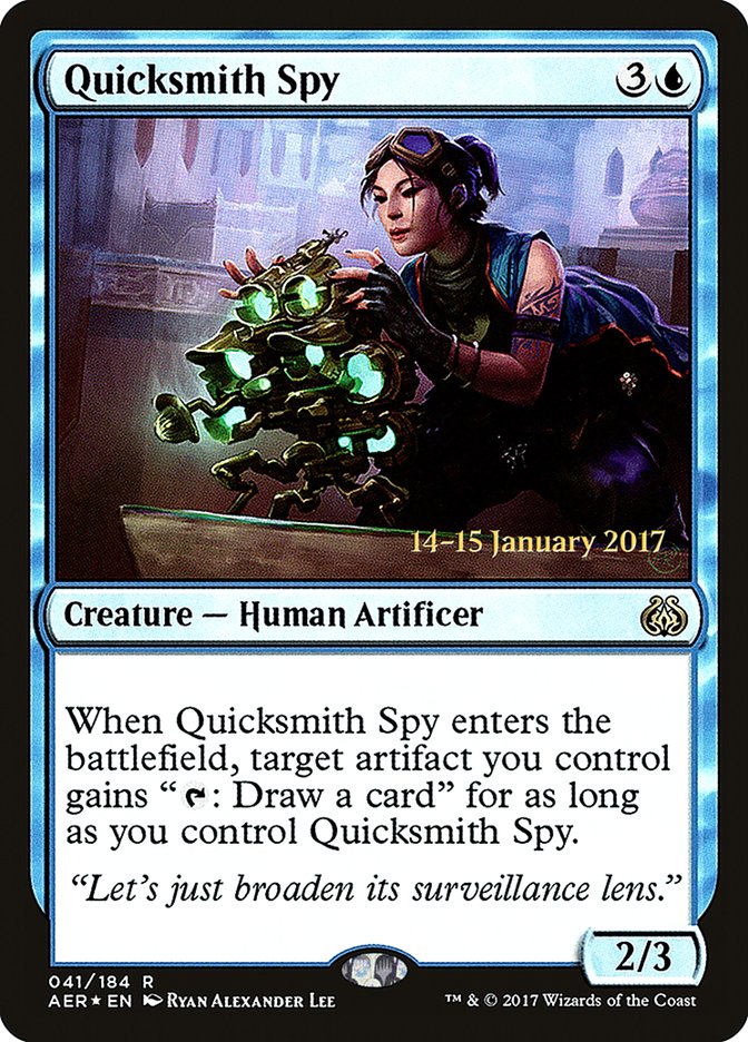 Quicksmith Spy [Aether Revolt Prerelease Promos] Magic: The Gathering