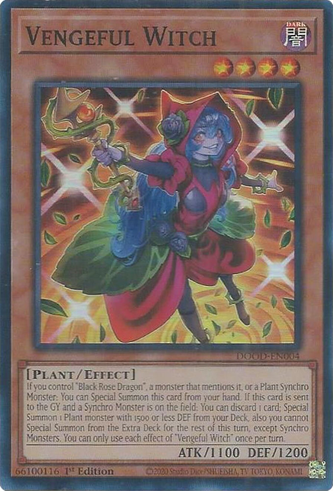 Vengeful Witch [DOOD-EN004] Super Rare Yu-Gi-Oh!