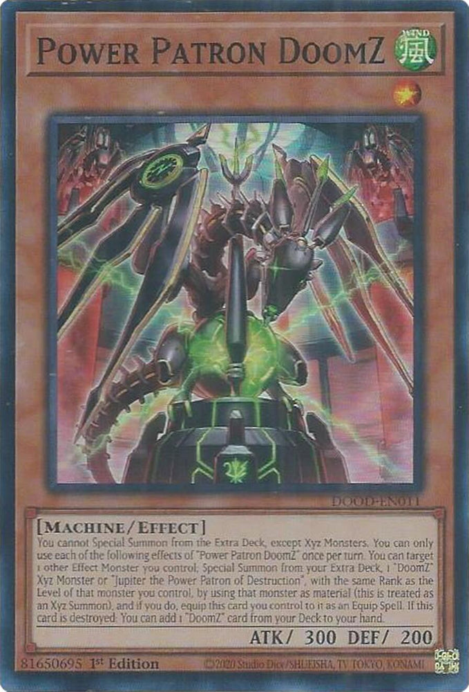 Power Patron DoomZ [DOOD-EN011] Super Rare Yu-Gi-Oh!