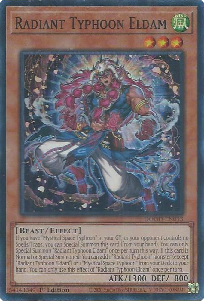 Radiant Typhoon Eldam [DOOD-EN013] Super Rare Yu-Gi-Oh!