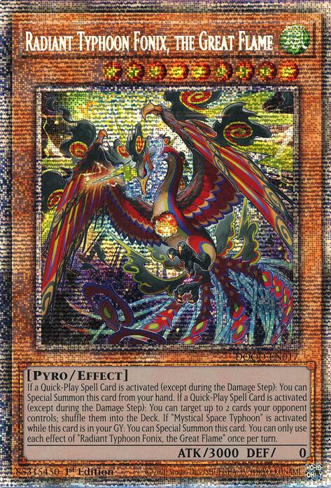 Radiant Typhoon Fonix, the Great Flame (Starlight Rare) [DOOD-EN017] Starlight Rare Yu-Gi-Oh!