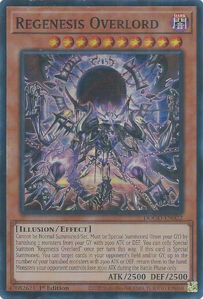 Regenesis Overlord [DOOD-EN022] Super Rare Yu-Gi-Oh!
