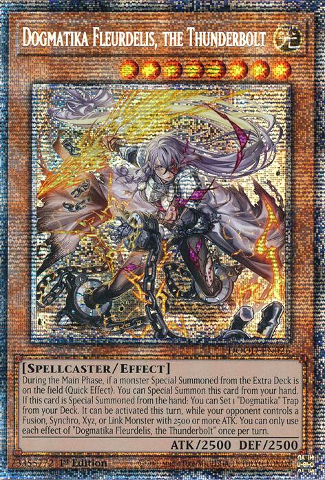 Dogmatika Fleurdelis, the Thunderbolt (Starlight Rare) [DOOD-EN026] Starlight Rare Yu-Gi-Oh!
