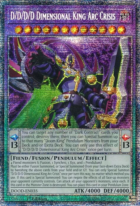 D/D/D/D Dimensional King Arc Crisis (Starlight Rare) [DOOD-EN035] Starlight Rare Yu-Gi-Oh!