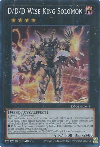 D/D/D Wise King Solomon [DOOD-EN043] Super Rare Yu-Gi-Oh!