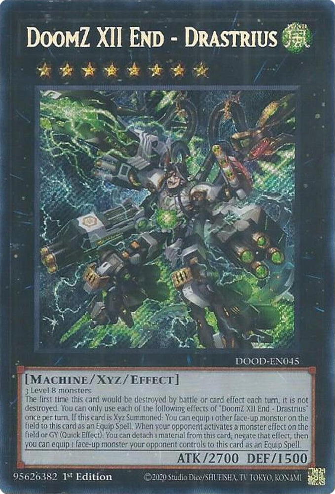 DoomZ XII End - Drastrius [DOOD-EN045] Secret Rare Yu-Gi-Oh!