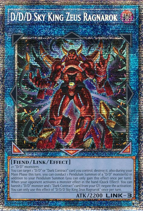 D/D/D Sky King Zeus Ragnarok (Starlight Rare) [DOOD-EN049] Starlight Rare Yu-Gi-Oh!