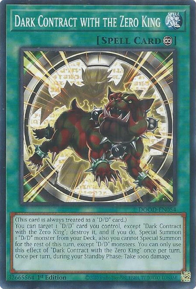 Dark Contract with the Zero King [DOOD-EN054] Common Yu-Gi-Oh!
