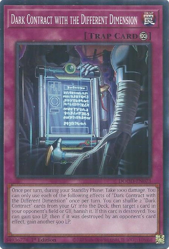 Dark Contract with the Different Dimension [DOOD-EN073] Common Yu-Gi-Oh!